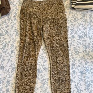 Fabletics Leopard Print Leggings in Brown and Black
